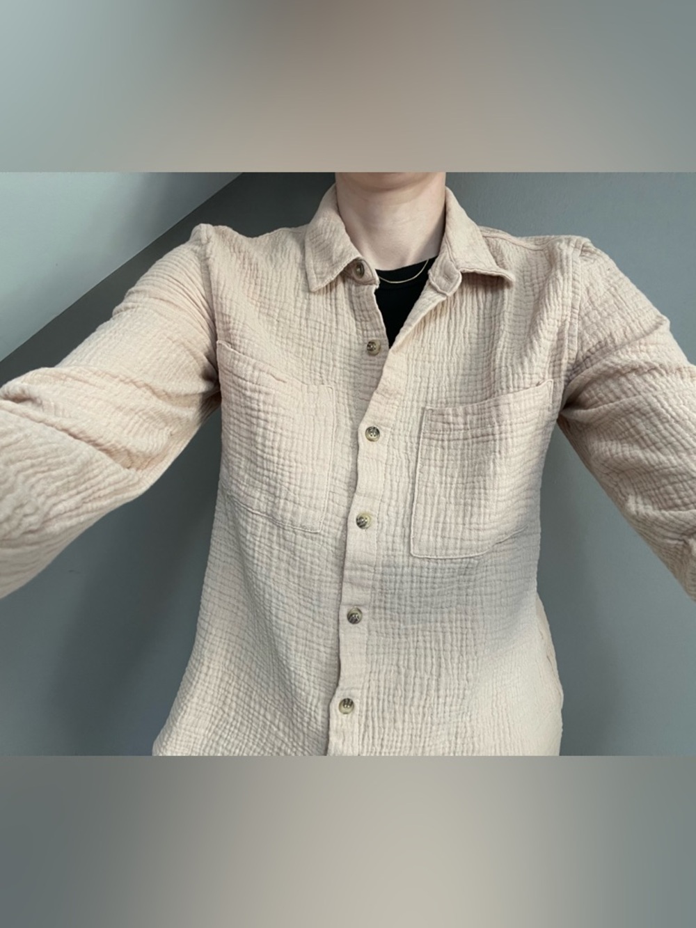 Textured Button Down - Picture 6 of 6
